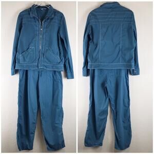 Fresh Produce 100% Cotton Tracksuit Jacket Pants Starfish Zipper Lightweight L
